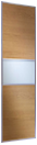 Fineline Oak/White glass/Oak 610mm