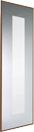 Dark Walnut Frame Mirror Door with Frosted Border 610mm