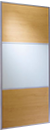 Wideline Oak/White glass/Oak 914mm