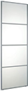 Silver Frame Mirror with Strips 762mm