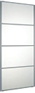 Silver Frame Mirror with Strips 914mm