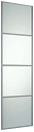Silver Frame Frosted with Strips 610mm