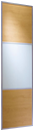 Wideline Oak/White glass/Oak 610mm