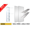 2 WHITE Mirror Sliding Wardrobe Doors & Interior 1.2m
