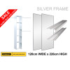 2 SILVER Mirror Sliding Wardrobe Doors & Interior 1.2m