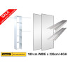2 WHITE Mirror Sliding Wardrobe Doors & Interior 1.8m 2 WHITE Mirror Sliding Wardrobe Doors & Interior 1.8m