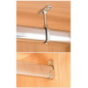 Oval Chromed Steel Hanging Rail with 2 End & 1 Central Support Oval Chromed Steel Hanging Rail with 2 End & 1 Central Support