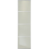 Silver Frame Soft White Laquered Glass 610mm Sliding Wardrobe Door Silver Frame Soft White Laquered Glass 610mm Sliding Wardrobe Door