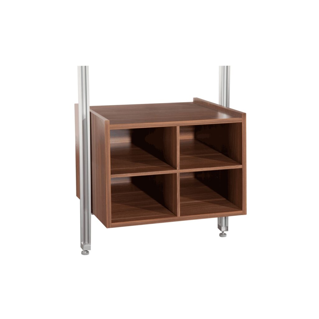 550mm Alume Relax Wardrobe Interior Matrix Storage Box Walnut