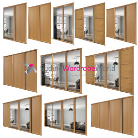 Purchase Shaker Oak Sliding Wardrobe Door Kits All Size Design