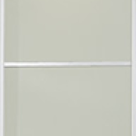 Purchase Silver Frame Soft White Laquered Glass 762mm Sliding