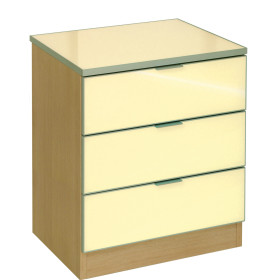 Purchase Glass Front Top 3 Drawer Chest 5 Widths 16 Wood