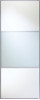 Wide Line White/Soft White Glass/White 914mm Sliding Wardrobe Door
