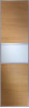 Fineline Oak Panel White Glass 610mm Sliding Wardrobe Door (no track)