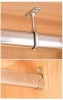 Oval Chromed Steel Hanging Rail with 2 End & 1 Central Support