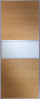 Fineline Oak Panel White Glass 914mm Sliding Wardrobe Door (no track)