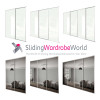 WHITE Frame ARCTIC WHITE Glass & Mirror 'Classic' Sliding Door Kits (All sizes)