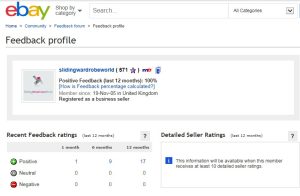 Updated eBay reviews from March 2017