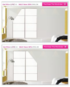 Angled Sliding Wardrobe Doors from the design tool