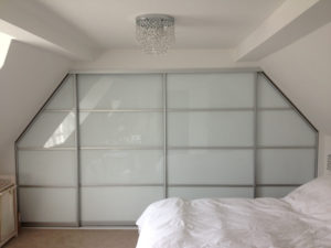 Sliding Wardrobe Doors for fitting under skeiling