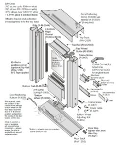 Technical Tall Wide Sliding Wardrobe Doors