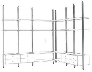 Aura and Alume Relax Wardrobe Interior into a corner