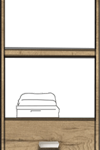 Halifax Oak 4 Drawer 400w Interior Tower