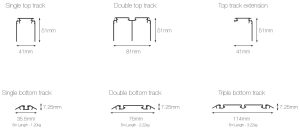 SpacePro Universal Aluminium Track System Double, Single and Triple Track