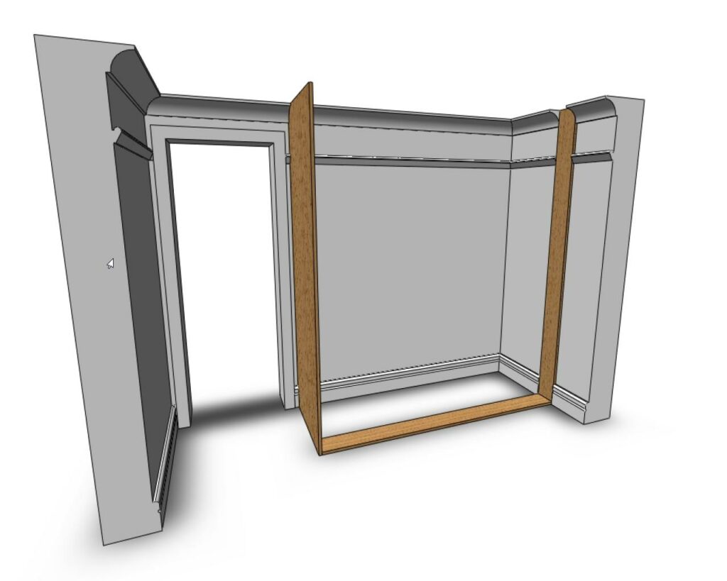 SpacePro Sliding Wardrobe 'End Panel Framing Kit' Sliding Wardrobe