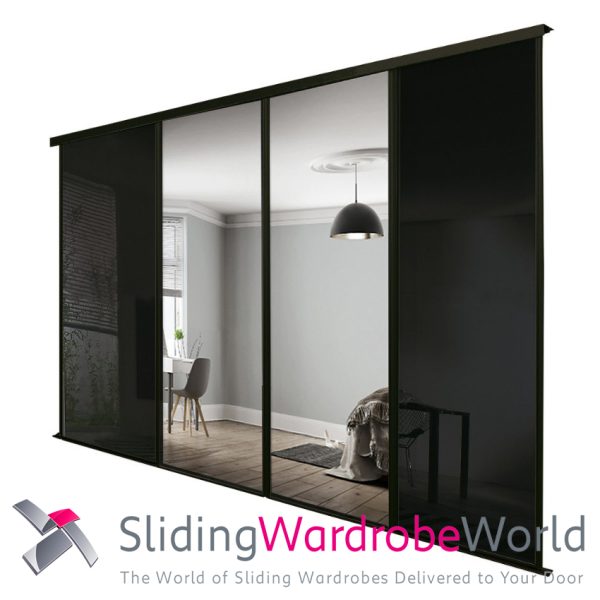 Create this kit using our design tools, or by combining a 2 door mirror and a 2 door black glass kit