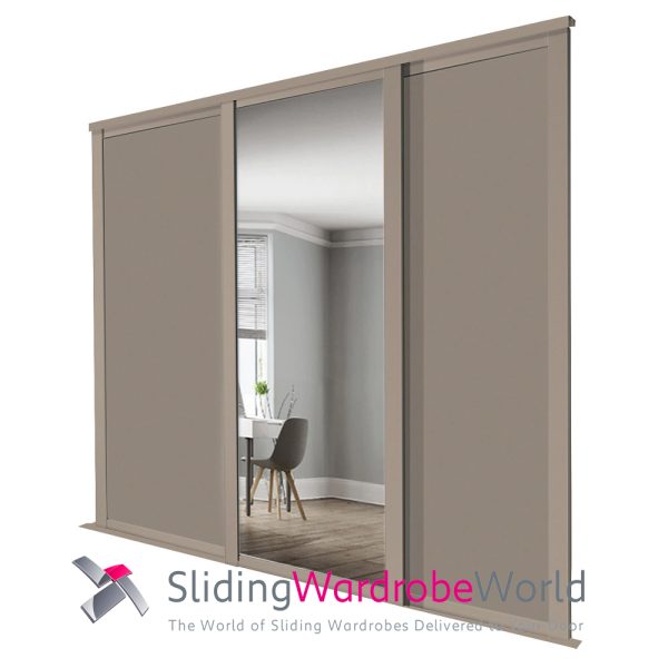 Stone Grey Shaker - 3 Doors - 2 Panel & 1 Mirror