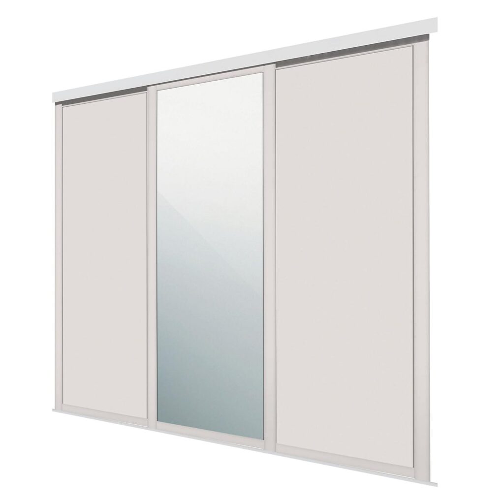 3 x Shaker CASHMERE sliding Wardrobe Doors (3 sizes 2 Designs