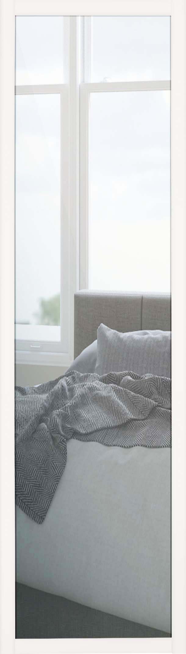 Shaker Single panel, DOVE GREY framed, MIRROR 610mm (with FREE Track