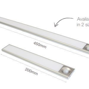 Rechargeable PIR Bar Light Natural White 4000K 200mm and 400mm
