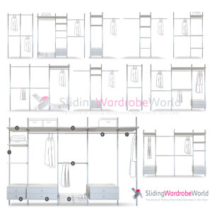 SpacePro Aura Wardrobe Interior System - All Kits in one place