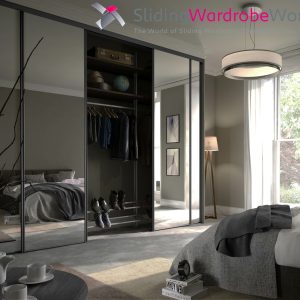 SpacePro Graphite Sliding Wardrobe Doors