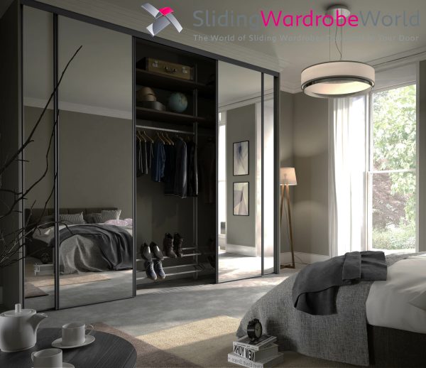 SpacePro Graphite Sliding Wardrobe Doors