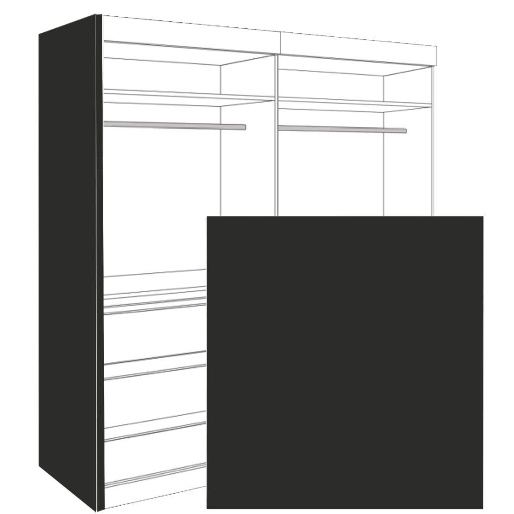 Fitted4U Complete Sliding Wardrobe – 250cm Wide – 3 Doors – The Miami ...