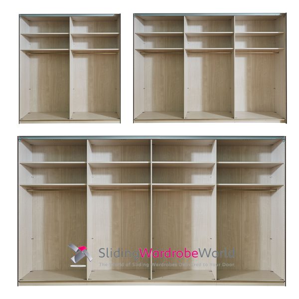 Complete Sliding Wardrobe Interior 2, 3 and 4 Doors