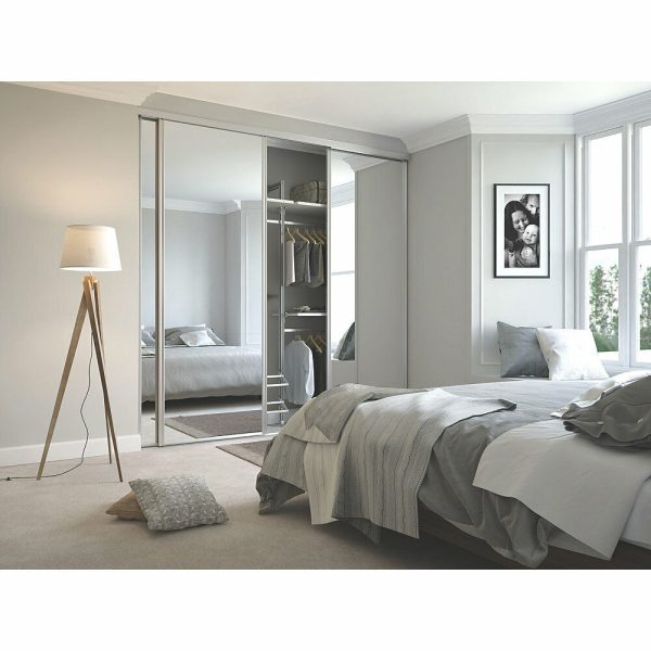 SpacePro Classic SILVER Frame  Mirror Sliding Door Kits (All sizes) - Image 4