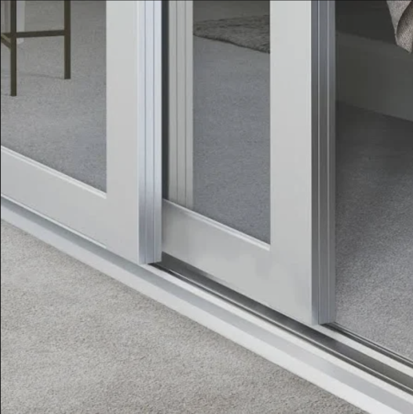 SpacePro WHITE SHAKER Sliding Wardrobe Door & Track Kits (All Sizes & Designs) - Image 2