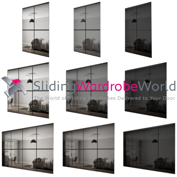 Black Minimalist Sliding Wardrobe Door Kits MASTER