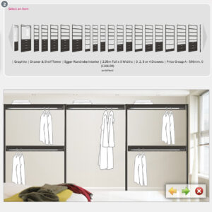 Graphite | Shelf Kits with Bearers and Hanging Rails| Egger Wardrobe Interior | Various Sizes | Can be cut to size | Price Group A