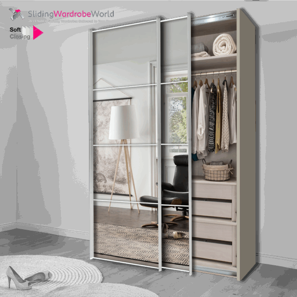 Delivered & Assembled | Soft Close 2 DOOR Sliding Wardrobes | 150cm, 180cm or 200cm Wide | 217cm or 236cm High | - Image 3