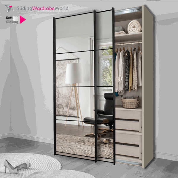 Delivered & Assembled | Soft Close 2 DOOR Sliding Wardrobes | 150cm, 180cm or 200cm Wide | 217cm or 236cm High | - Image 2